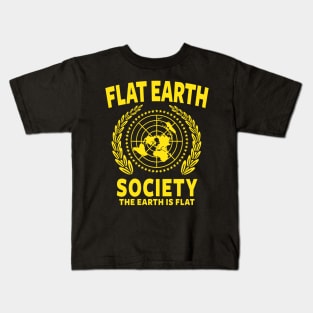 FLAT EARTH SHIRT, FLAT EARTH SOCIETY T-SHIRT, FLAT EARTHER Kids T-Shirt